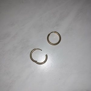 Stainless Steel Gold Mini Hoops